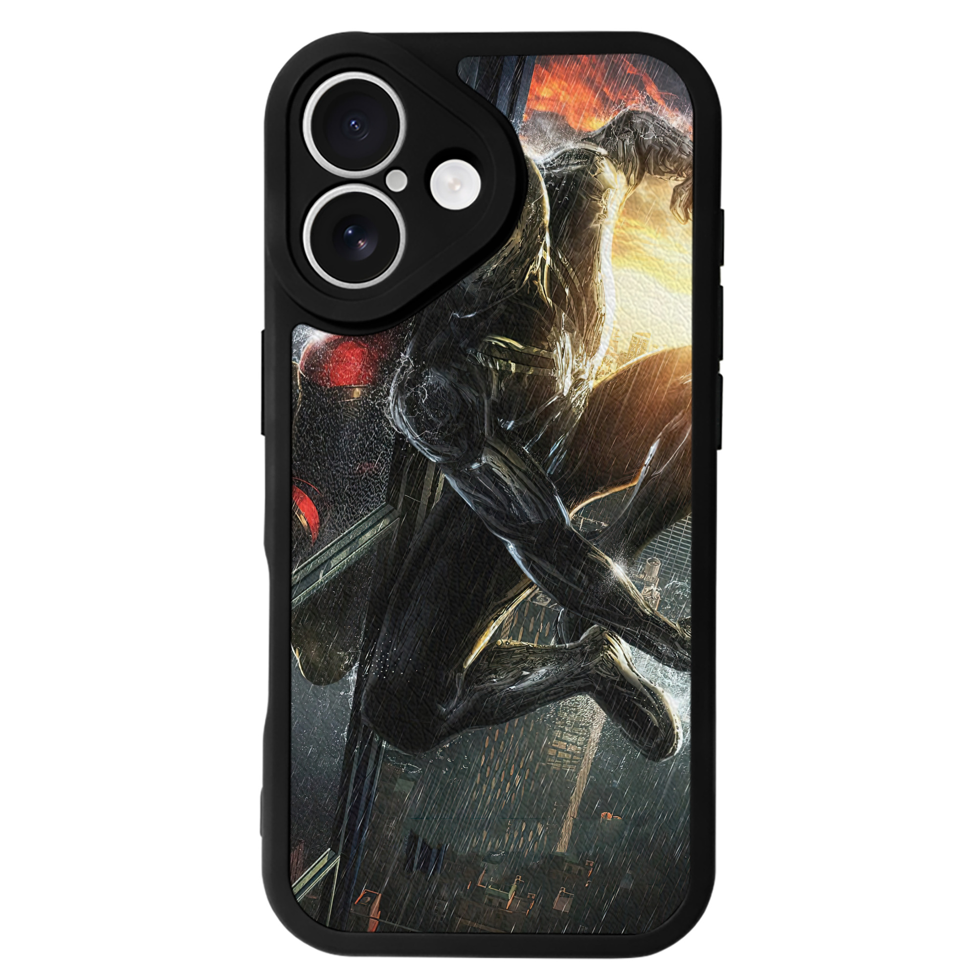（画像用） Spider Man スパイダーマン 【iPhone 16シリーズ対応】シリコンスマホケース（レザー調） 材質：シリコン